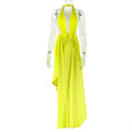 Solid Color Wrapped Dress