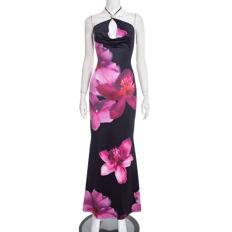 Lace up Mermaid Maxi Dress