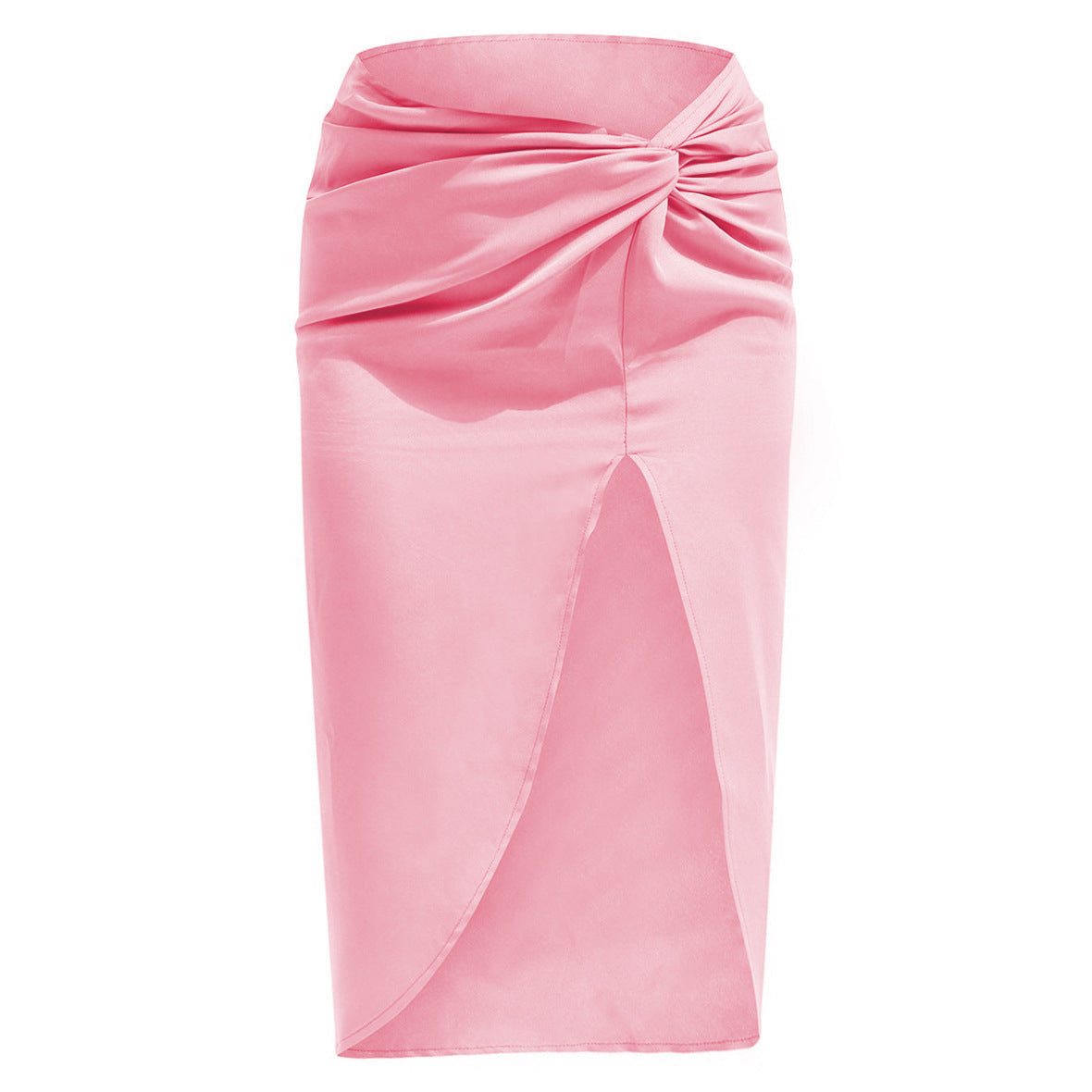 High Waist French Twist Irregular Asymmetric Skirt