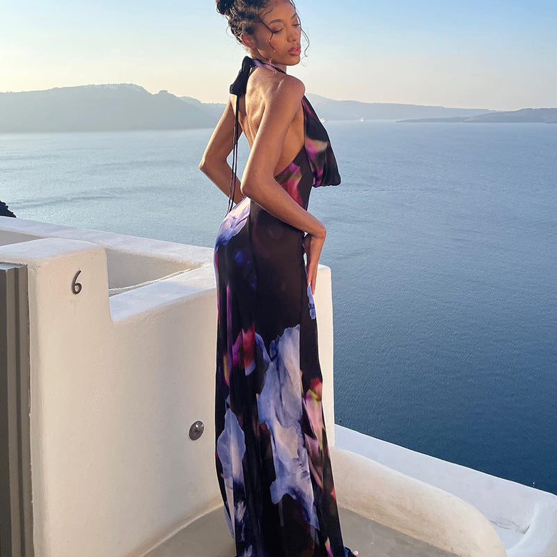 Draped Collar Long Midi Dress
