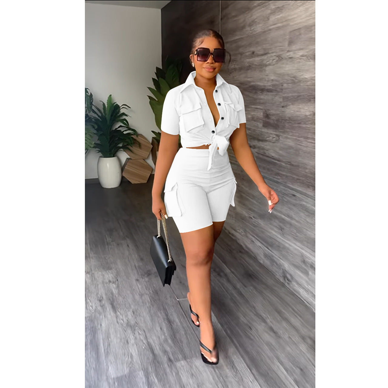 Solid Color Two Piece Set
