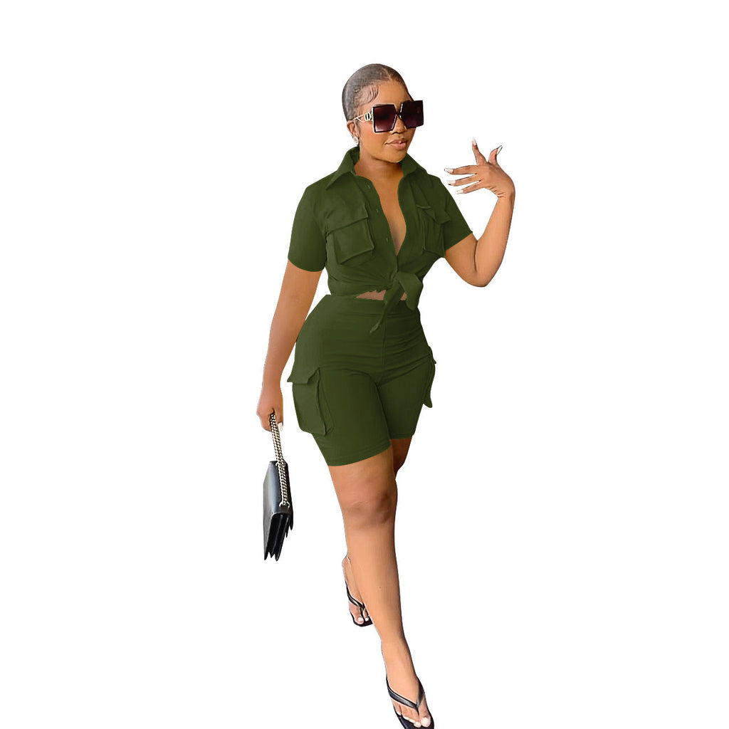 Solid Color Two Piece Set