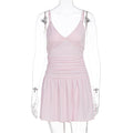 Slim Sheath Pleated Dress