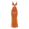 Faux Leather Sheath Sexy Dress