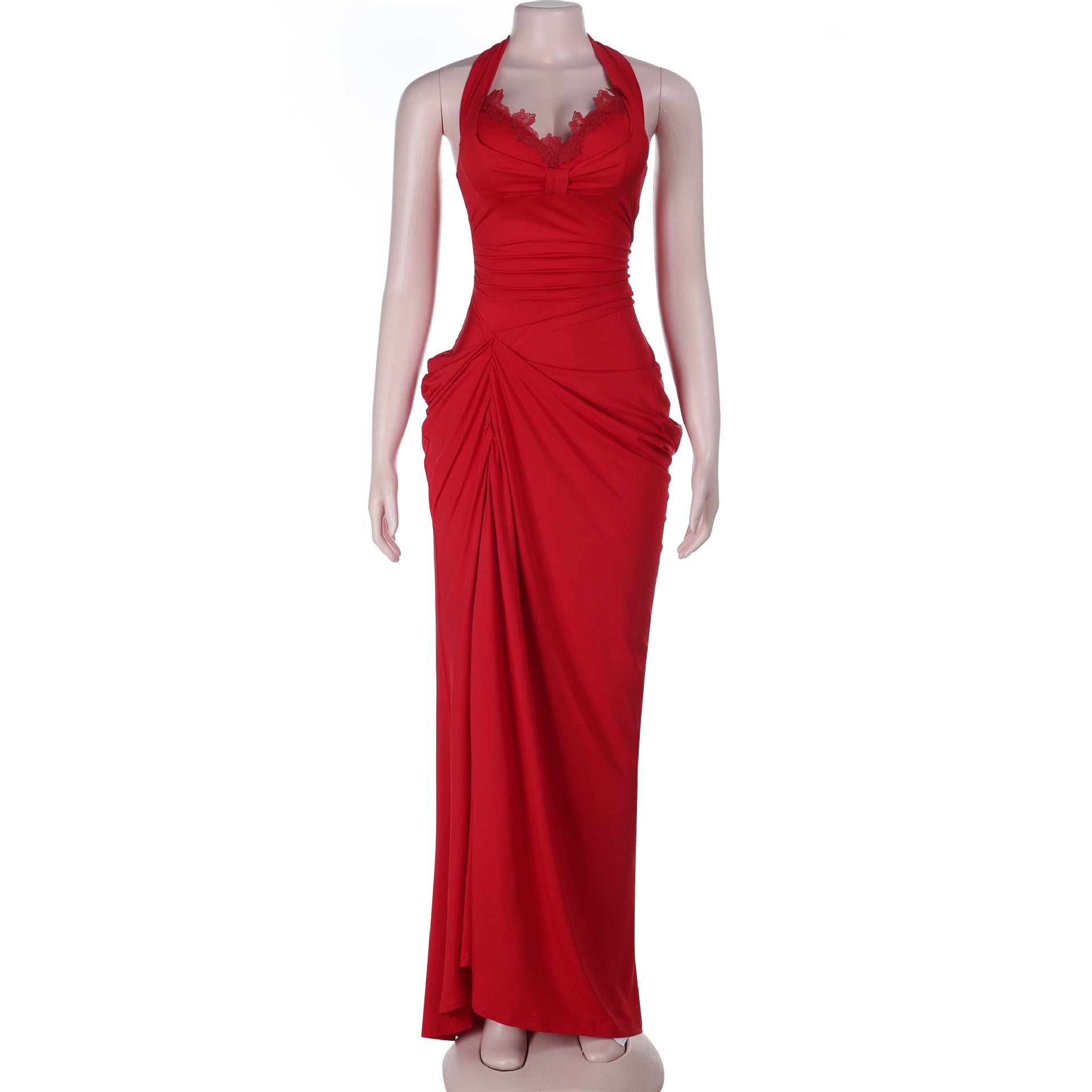 Halter Split Backless Women Dress