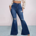 High Waist Stretch Flared Jeans