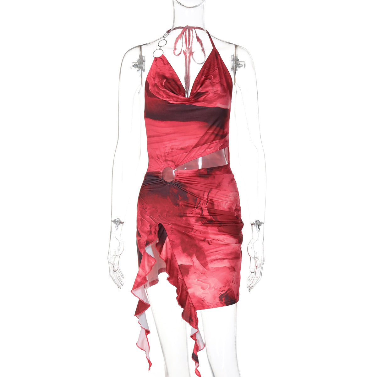Backless Lace up Dress