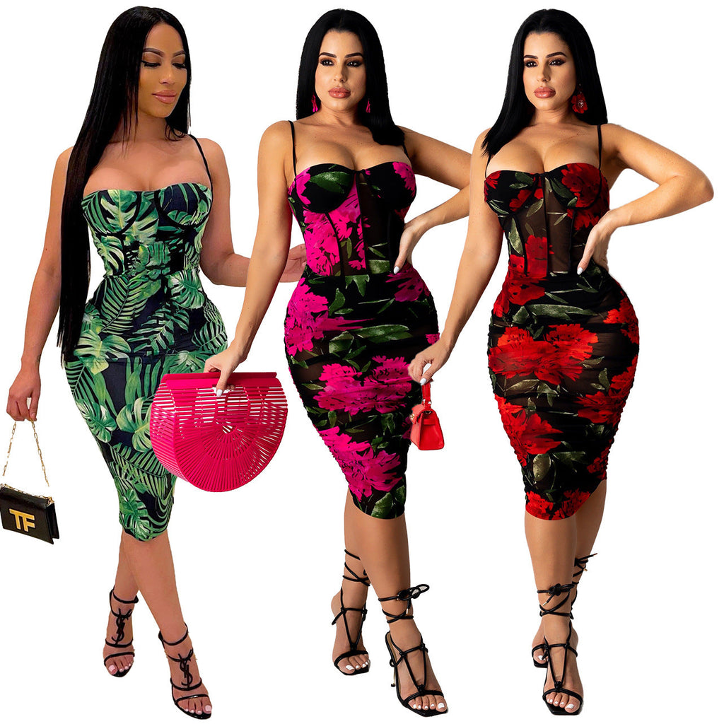 Printed Nightclub Dress