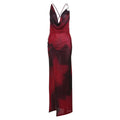 High Waist V Split Dress