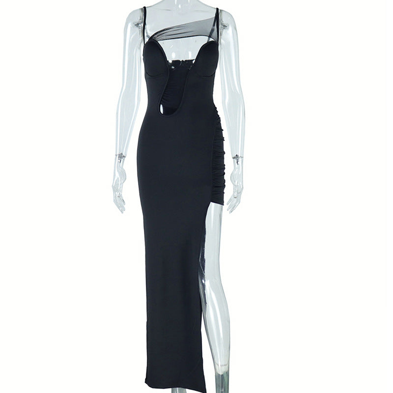 Cut out mesh gown