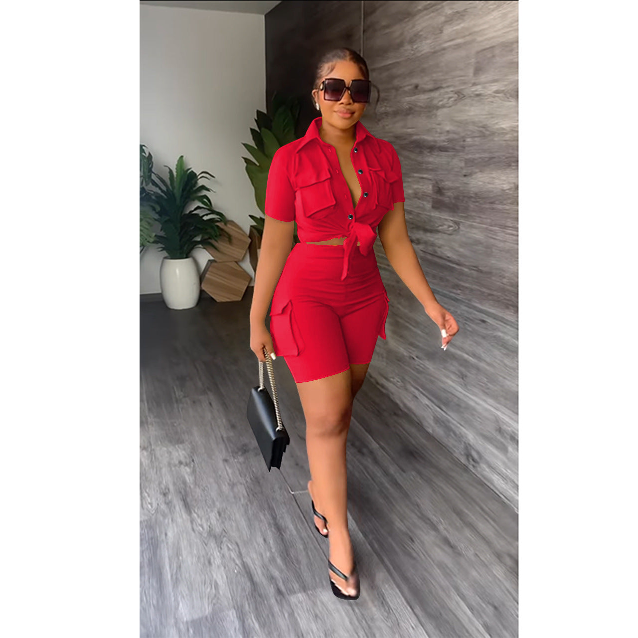 Solid Color Two Piece Set
