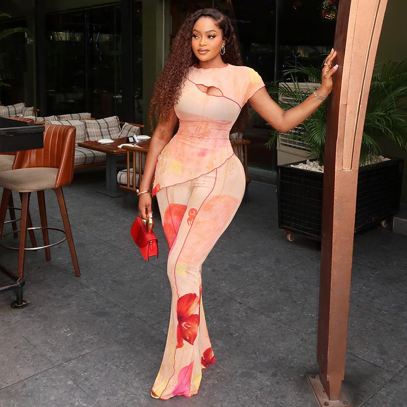 Skinny Pants Long Two Piece Set