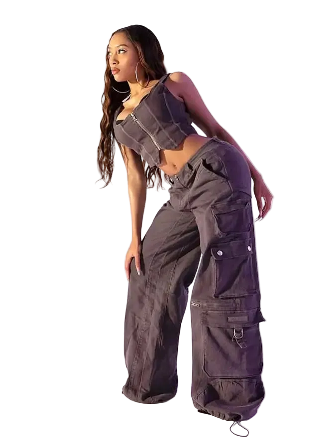 Low-Rise Twill Cargo Pant