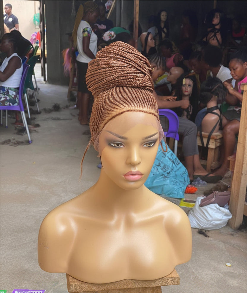 Cornrow Braid Wig - Auburn Full Lace - Iyawa