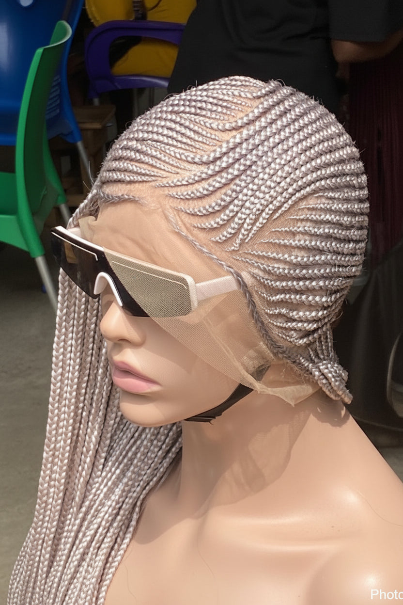 Cornrow Braid Wig - Black Chyna