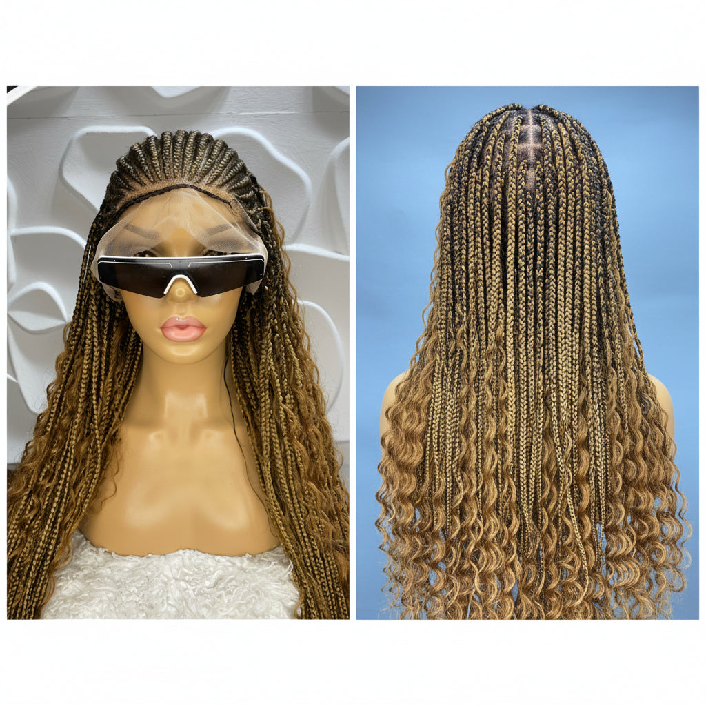 Cornrow Braid - Ombre Color Wavy Tip - Sandra